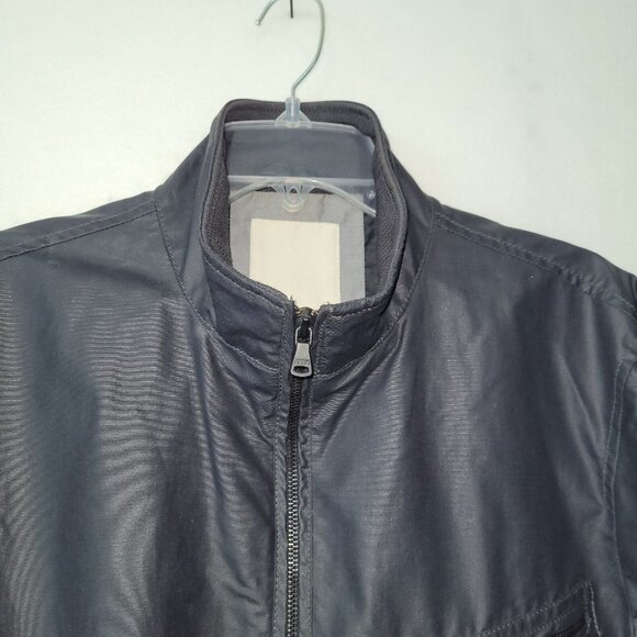 Calvin Klein Jeans Jacket Mens L Black Nylon Bomber Full Zip Zipper Pockets‎ - Picture 5 of 14